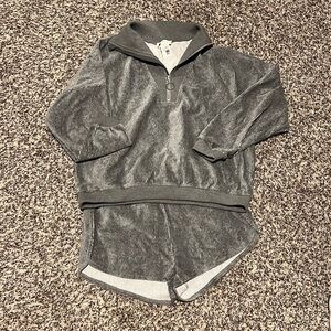 Nanamacs Grey Ribbed Matching Set